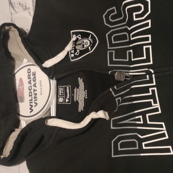 RAIDERS ProLine NFL Zipup Hoody sweater men's L - Picture 3 of 4